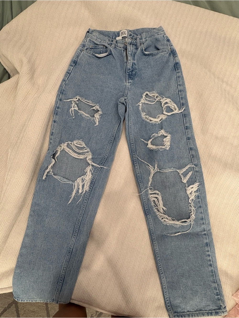 BDG Light Blue Distressed Boyfriend Jeans
